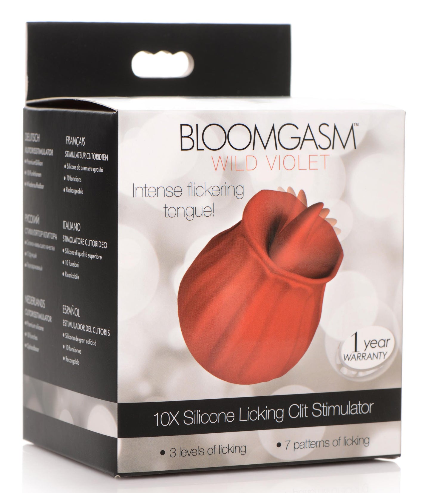 Bloomgasm - Wild Violet 10x Licking Clit  Stimulator - Red