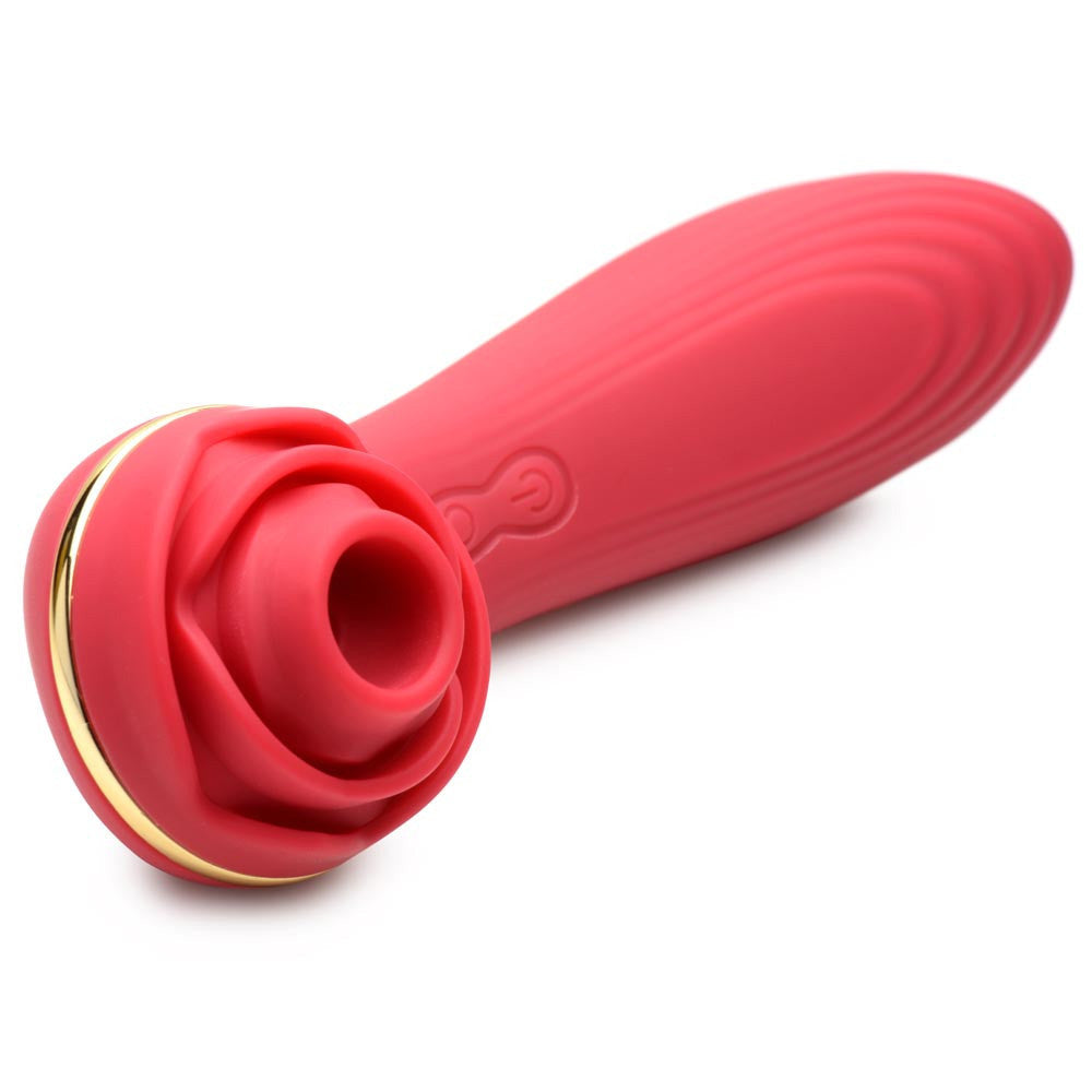 Bloomgasm Passion Petals 10x Suction Rose Vibrator - Red