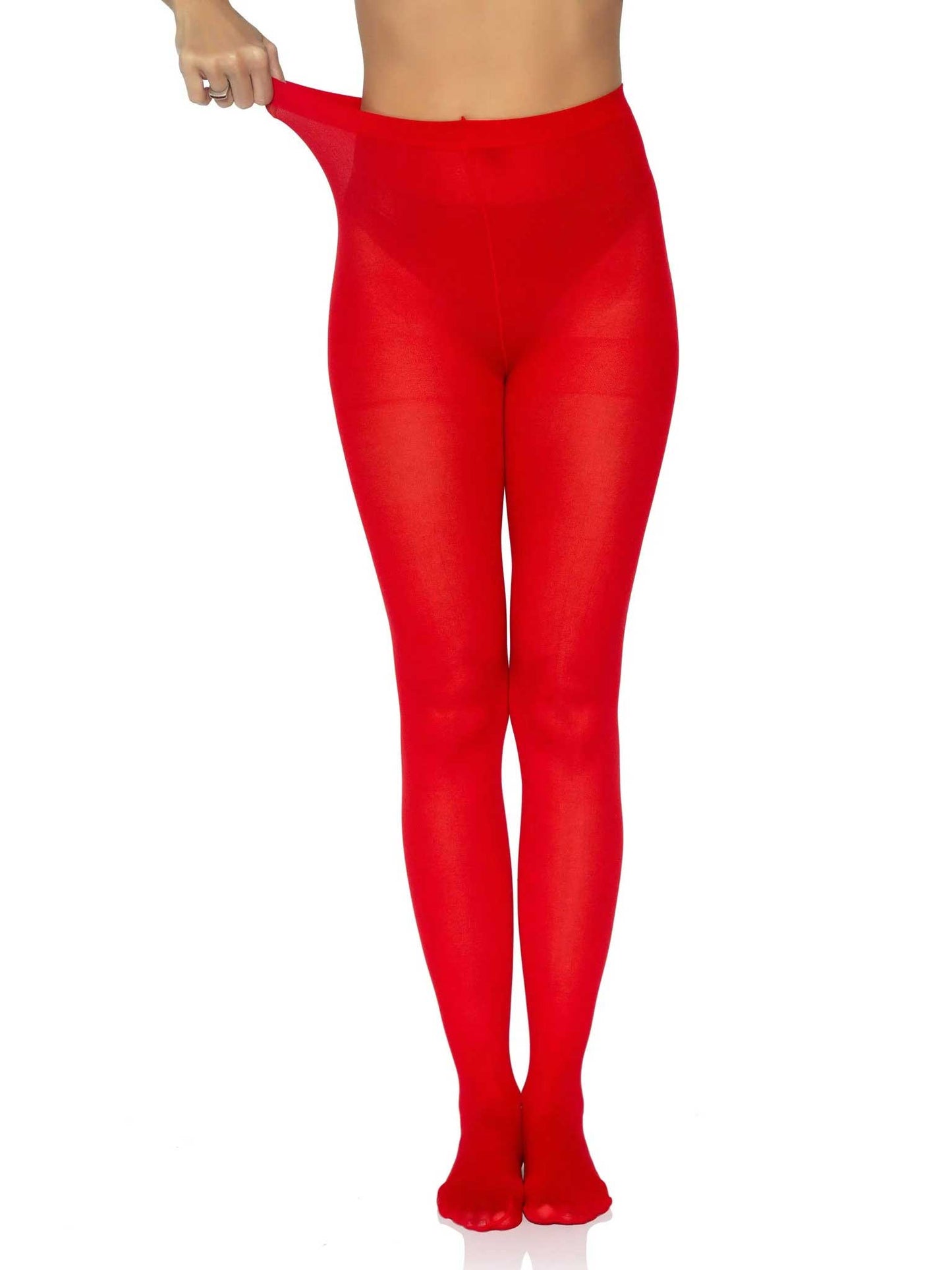 Nylon Tights - One Size - Red