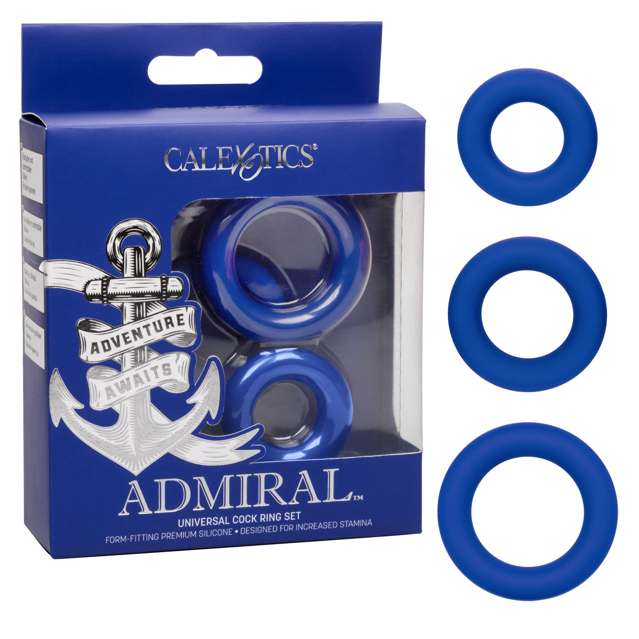 Admiral Universal Cock Ring Set - Blue