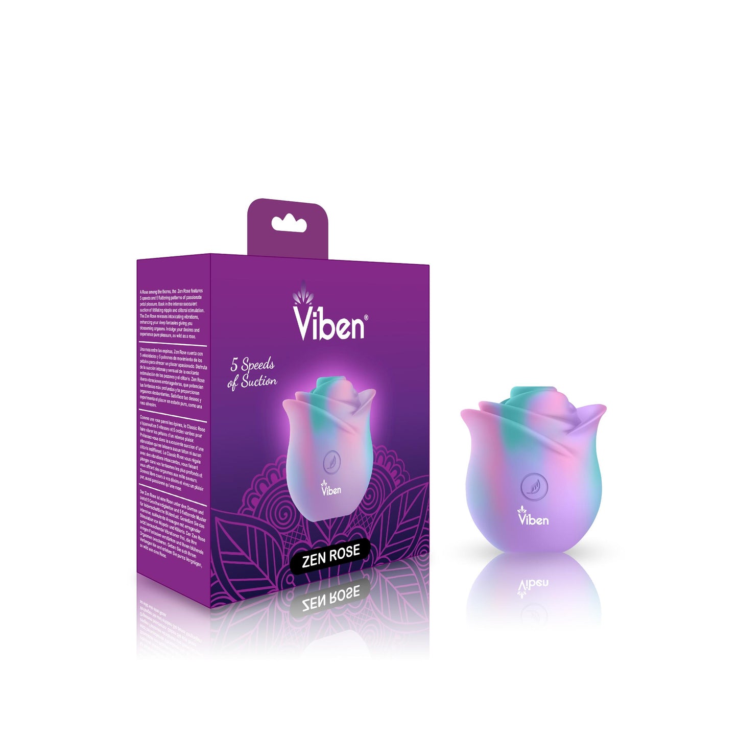 Zen Rose - Unicorn - Handheld Rose Clitoral and Nipple Stimulator