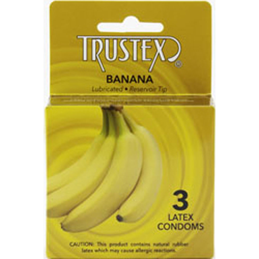 Trustex Flavored Lubricated Condoms - 3 Pack - Banana