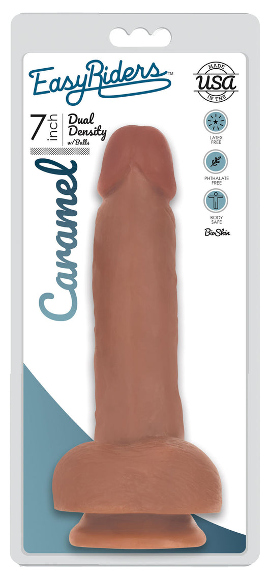 Easy Riders 7 Inch Slim Dong With Balls -  Caramel