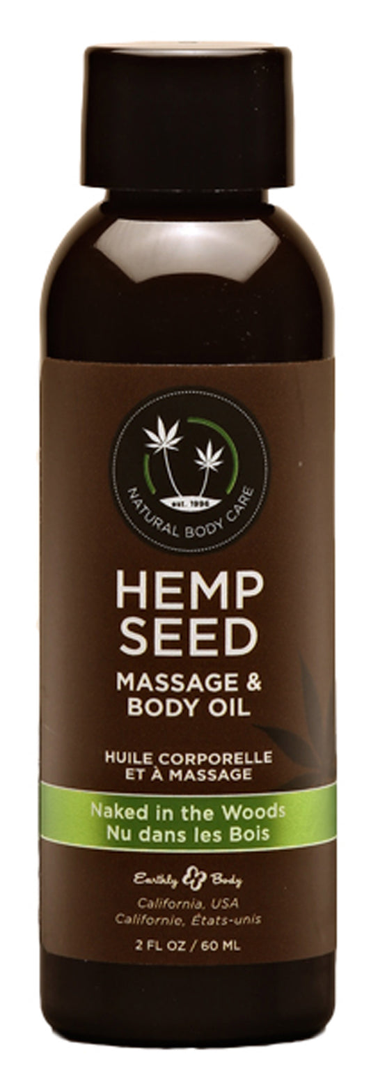Hemp Seed Massage and Body Oil - Naked in the Woods - 2 Fl. Oz/ 60ml