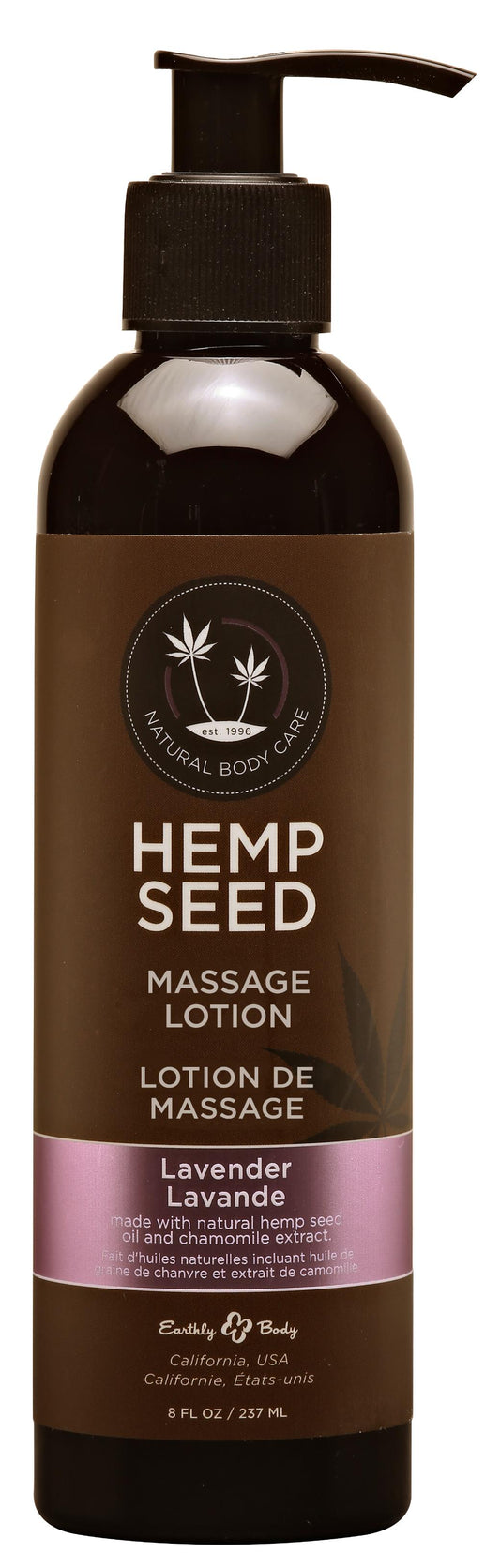 Hemp Seed Massage Lotion - Lavender - 8 Fl. Oz. / 237ml