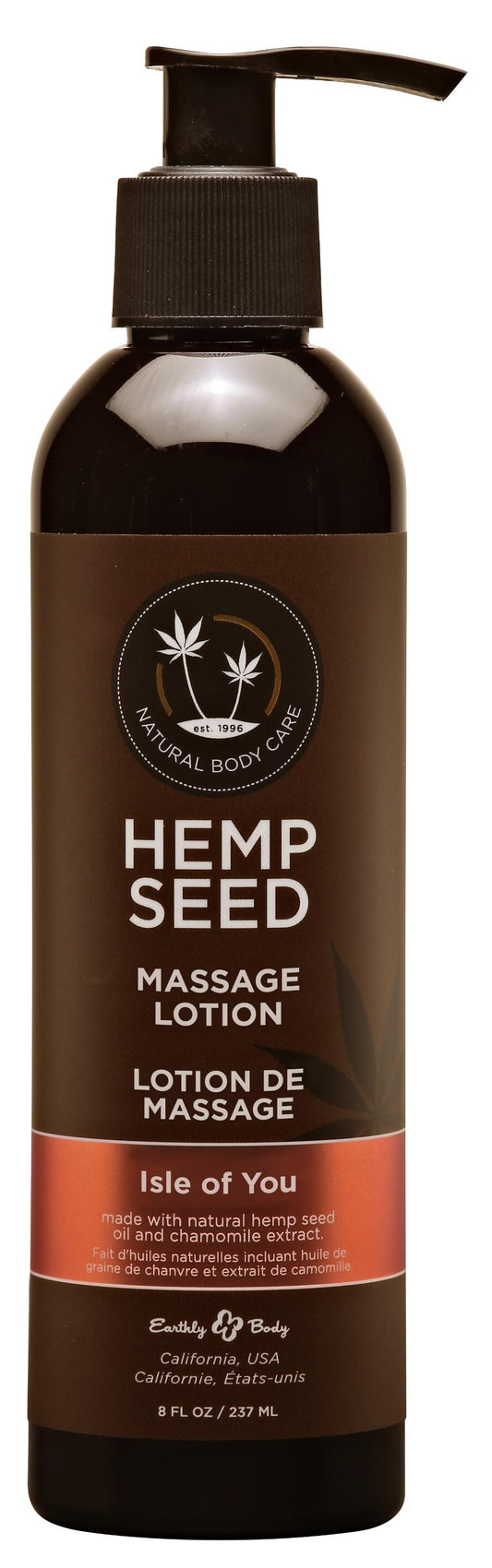 Hemp Seed Massage Lotion - Isle of You - 8 Fl. Oz. / 237ml
