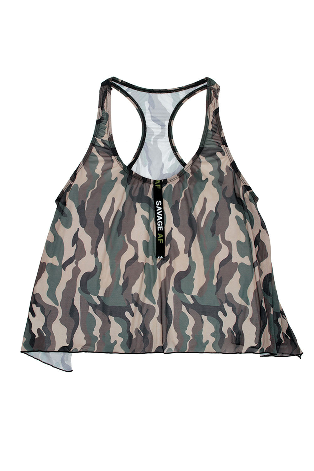 Savage Af Swing Top - Forest Camo - M-l
