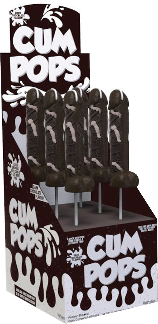 Cum Cock Pops - Dark  Chocolate - 6 Piece P.O.P. Display