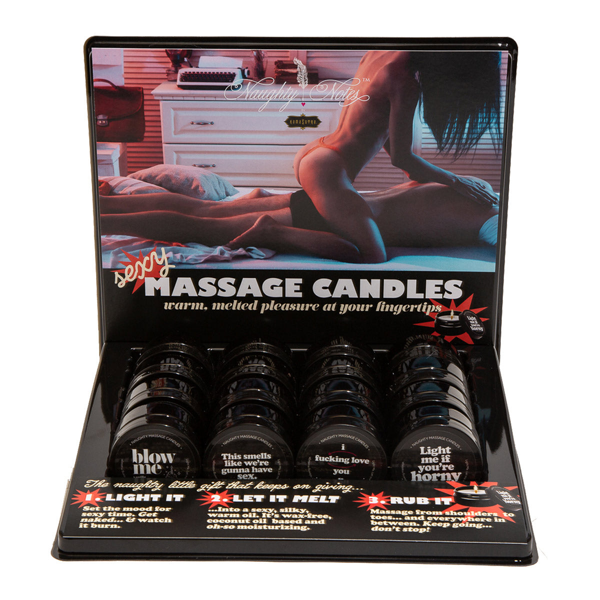 Massage Candle 2 Oz Prepack Display