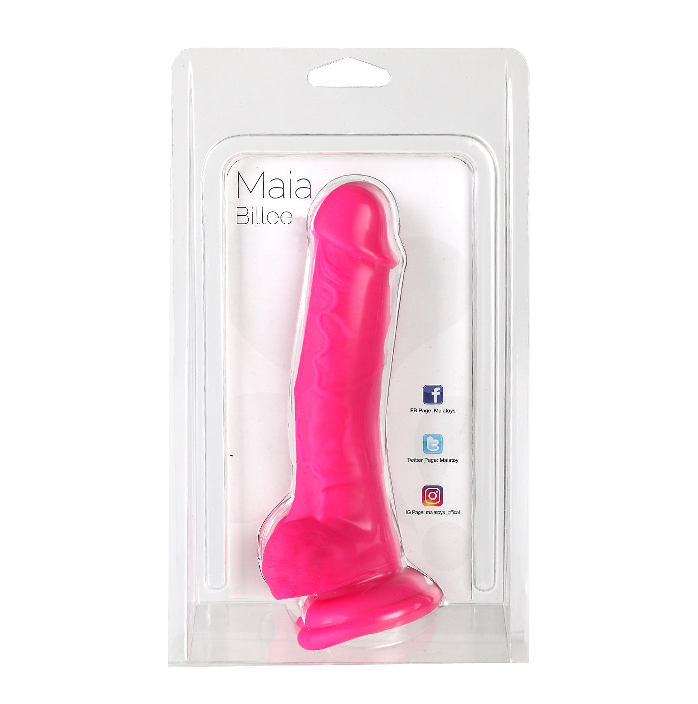 Billee Realistic Silicone Dong - Neon Pink