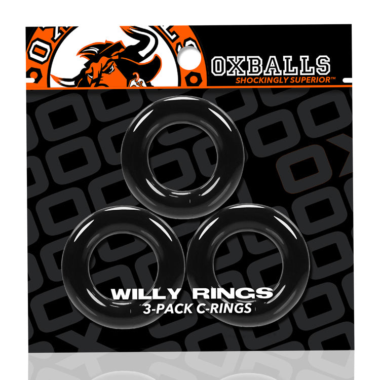 Willy Rings 3-Pack Cockrings - Black