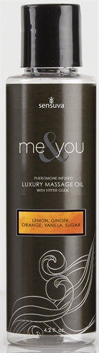 Me and You Massage Oil - Lemon Ginger Orange Vanilla Sugar - 4.2 Oz.