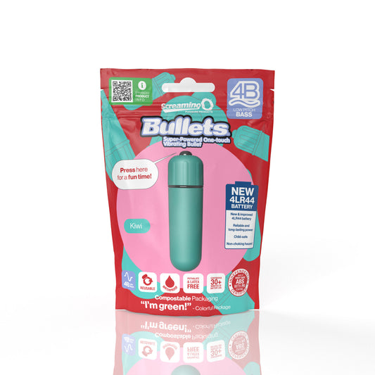 Screaming O 4b - Bullet - Super Powered One Touch  Vibrating Bullet - Kiwi